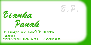 bianka panak business card
